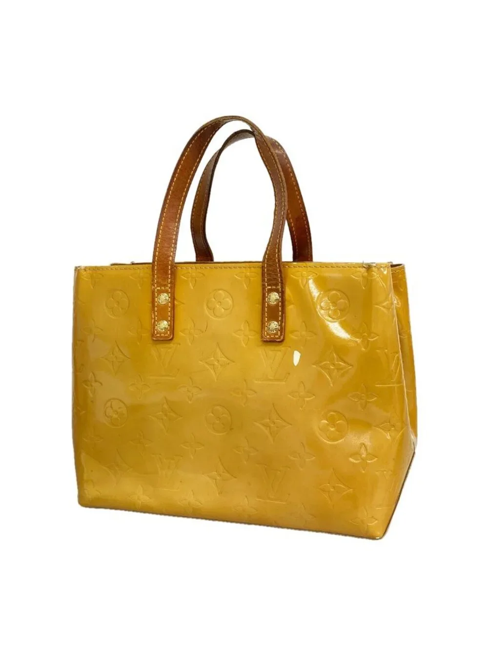 Louis Vuitton Vernis Reed PM Beige Handbag